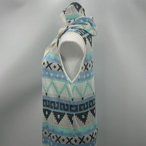 Say What medium native inspired print open cardigan hoodie - Picture 3 of 7